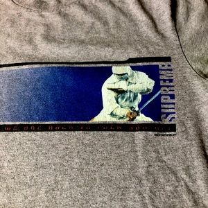 Supreme Were Back Mens Small Gray T-Shirt